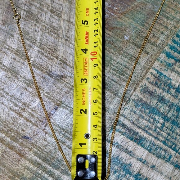 Vintage Gold-Tone Damascene-Style Pendant Necklace - Picture 2 of 3